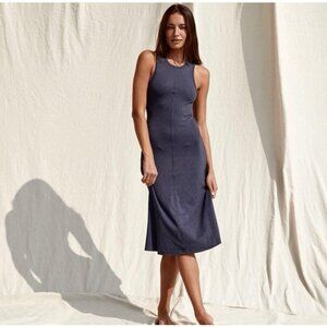 Lunya Navy Restore Fitted Dress Women’s S EUC